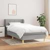 VidaXL Divan Bed with Mattress Light Grey 80x200 Cm Fabric - Model 3126757