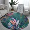 Lotus Pattern Circular Floor Mat Landscape Painting Printed Carpet Home Living Room Bedroom Decoration Floor Mat Door Mat