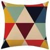 New Color Triangular Geometric Abstract Linen Pillowcase for Car Sofa Lumbar Pillow Cushion