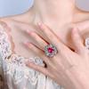 Jewelry Ring Jewelry Color Treasure Ruby Rose High Sense Women'S Light Luxury