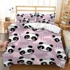 Panda Bear Bedding Sets Animal Duvet Cover Twin Full Single Size and Pillowcase Home Textile 3D Print Bedclothes for Kids Child