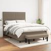 3136761 vidaXL Divan Bed with Mattress Taupe 140x200 Cm Fabric