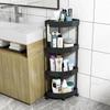 Triangular Floor-Standing Multi-Layer Storage Rack for Bathroom and Living Room