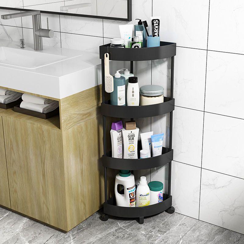 Triangular Floor-Standing Multi-Layer Storage Rack for Bathroom and Living Room
