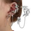 Hip Hop Gothic Punk  Earrings Exaggerated Eardrop Trendy Cyberpunk Ear Clip  Women Men