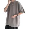 Short Large Loose Summer Gray 3XL [Hiboss] Men's T-shirt, Sleeve, Size, Plain, 5/8 Sleeve, Stylish, Fit, Clothes, Men's,
