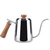304 Stainless Steel Wooden Handle Drip Coffee Pot Long Gooseneck Spout Kettle
