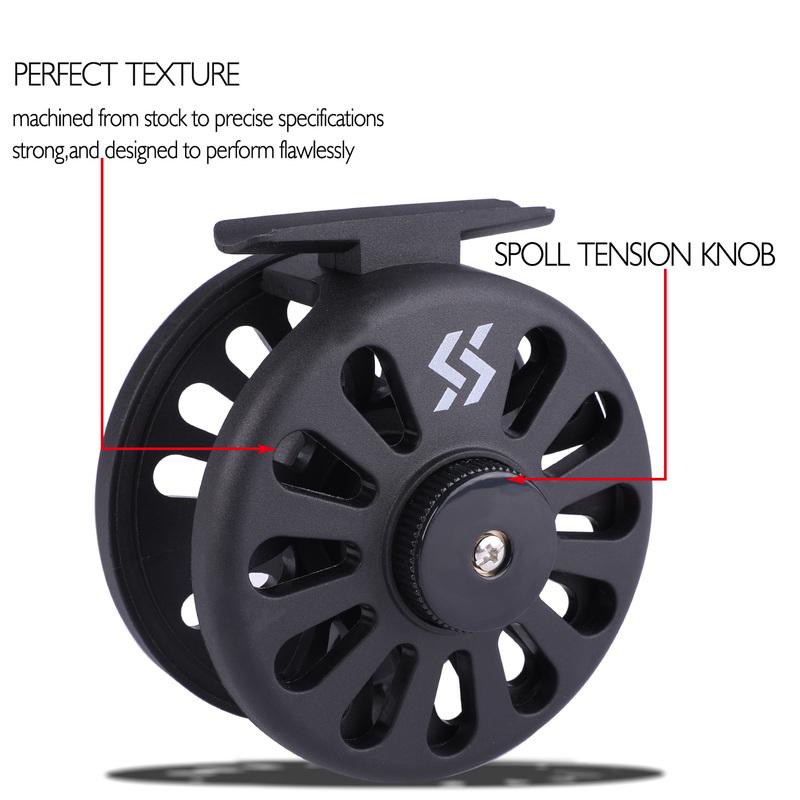 Fly Fishing Reels with Large Arbor High Quality Body and Spool In Fly Reel for Stream River Fishing