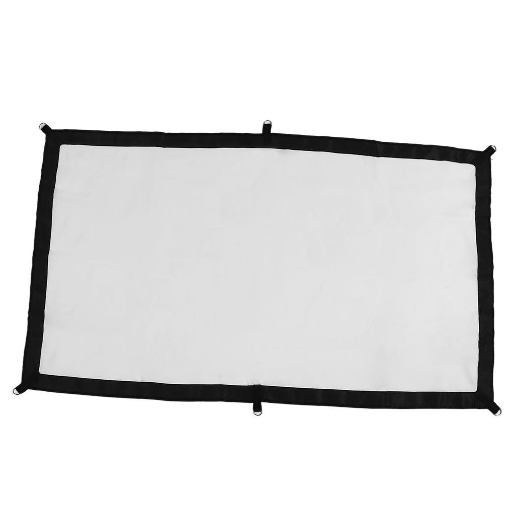 16:9 Projector Screen with Hooks HD Foldable Wrinkle Free Indoor Outdoor Movie Projection Screen
