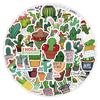 100 Pieces of Cactus Green Plant Graffiti Stickers, Hand Drawn Luggage, Stationery Box, Waterproof Stickers