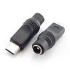 DC 5.5x2.1mm Power Adapter Converter To Type-C USB Male Female Jack Connector Adapter for Laptop Notebook Computer PC