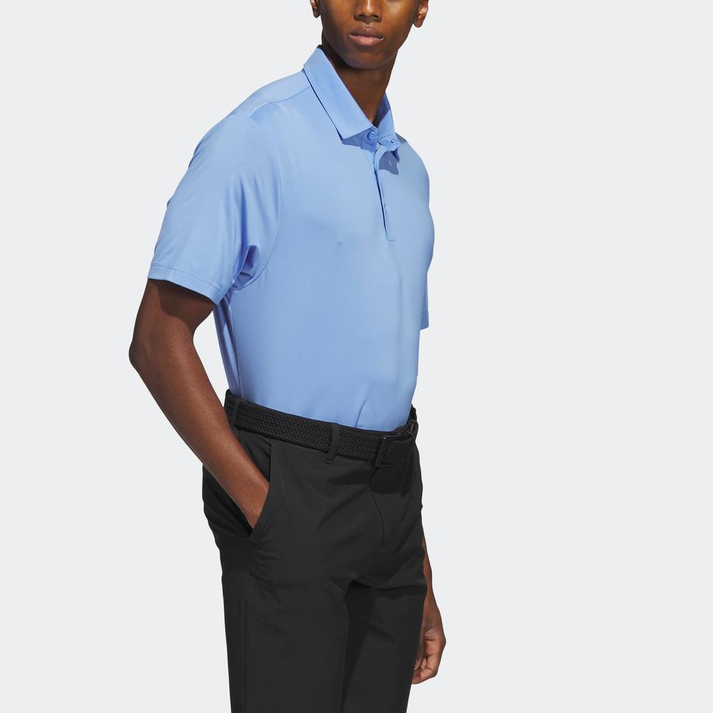 Adidas Solid Color Golf Polo Shirt Men Tops Blue HR9044