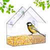Window Acrylic Bird Feeder with 3 Strong Extra Suction Cups Insert Bird Feeder