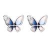 TALONIA Earrings Ladies Compatible with Metal Allergies Leave It On Butterfly Earrings 925 Silver Blue Gift Second Piercing for Both Ears Popularity