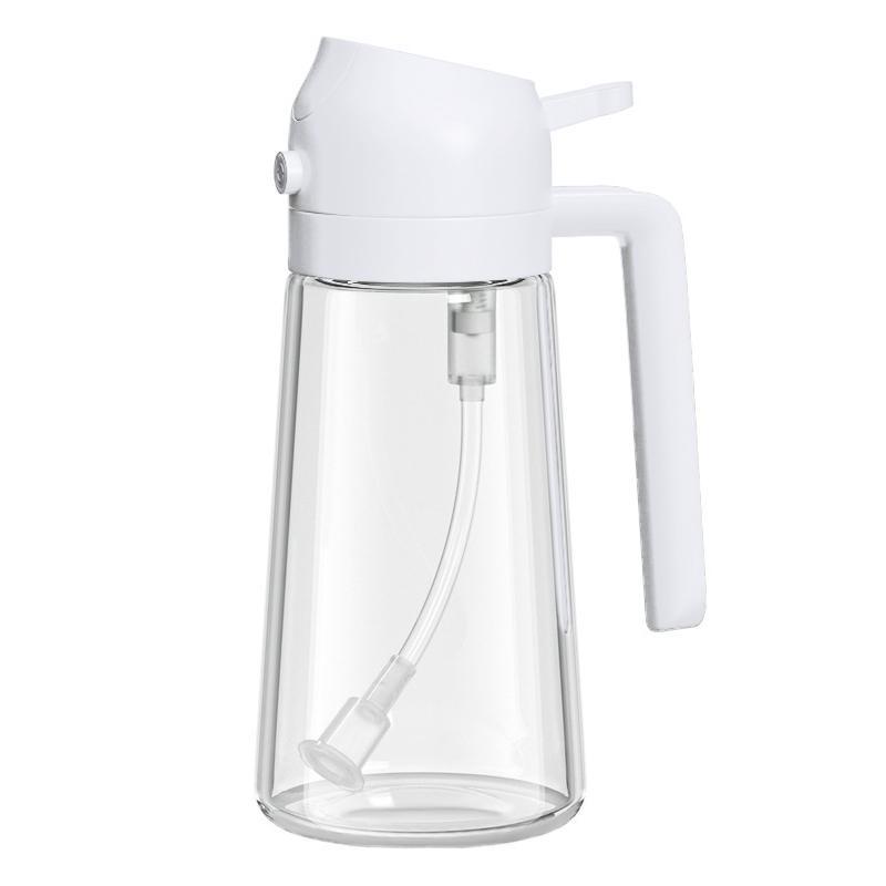 Olive Oil Dispenser,2 In 1 Oil Sprayer for Cooking,470ml Oil Spray Bottle with Pourer, Food-grade Oil Dispenser and Oil Sprayer