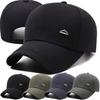 Hot Sale Men Solid Color Cap Outdoor Fashion Fishing Baseball Cap Leisure Mountain Peak Metal Label Baseball Hat for Casual Wear