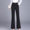 Spring Autumn Hot Suit Pants Temperament Commuting Drooping Micro-flare Pants High-waist Elastic Large-size Loose Flared Pants