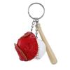 1 Pcs Popular Baseball Keychain Pendant Simulation Mini Baseball Keychain Creative Bat PU Leather Promotion Novelty Gift