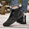 Winter Cotton Boots Warm Thickened Large Size Cotton Shoes Northern Soft Sole Men's Medium Top Snow Boots