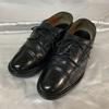 Straight Tip Leather Dress Shoes Black 25.5 EE(USED)