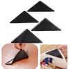 4Pcs Home Floor Rug Carpet Mat Grippers Self-adhesive Anti Slip Tri Sticker Reusable Washable Silicone Grip Car Perfume Pad
