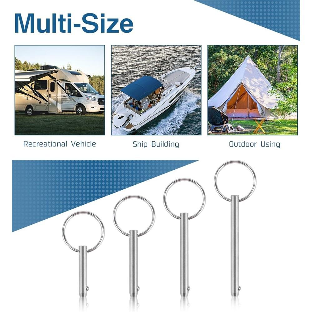 6mm Marine Grade 316 Stainless Steel Quick Release Ball Pin For Boat Bimini Top Deck Hinge Marine Hardware Boat Accessories