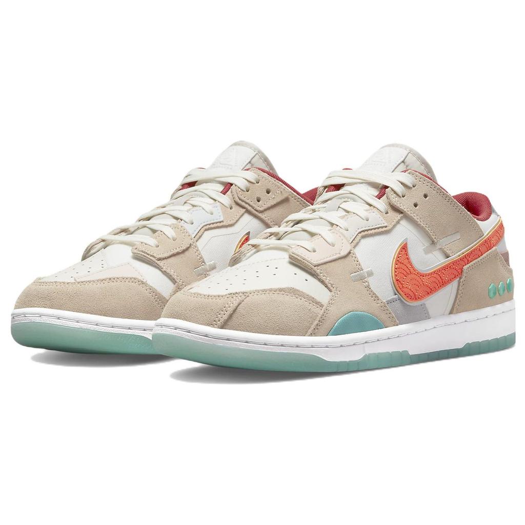Nike Dunk Low Scrap Shapeless, Formless, Limitless Men Sneakers Cream Sail Rush-Orange DQ4975-181