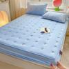 Thickened Oversized Soft Mattress Protector, Solid Color Fitted Sheet, Embroidered Mattress Cover