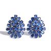 Super Luxury Multi-gem Design Natural Blue Kyanite Big Earrings 925 Silver Precious Elegant Women's Wedding & Banquet Wear