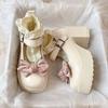 2025 Spring Lolita New Muffin Bow JK Single Shoes Japanese Lolita Sweet Cool Mary Jane Small Leather Shoes