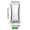 Mountain Shape Double Wall Glass Cups 300ml Coffee Cup Fashion Clear Tea Mug  Office