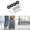 Luggage Wheels Suitcase Replacement Roller Bearing Hardware Repairing Kit Rubber Casters OD 45x18mm/70x24mm Heavy Duty