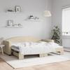 VidaXL Daybed with Trundle Bed Cream 90x200 Cm Fabric 3197192