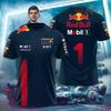 Red Bull Print Hot Selling Outdoor Running Sports T-shirt Men's Summer Racing Suit Red Bull Brand Cycling Training Suit