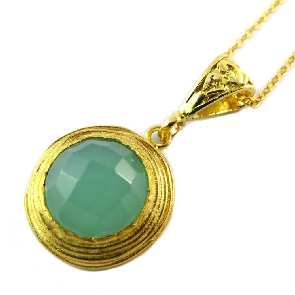 Les Trésors De Lily [P2298] - Gold-plated Artisanal Necklace 'Princesse Ottomane' Golden Green