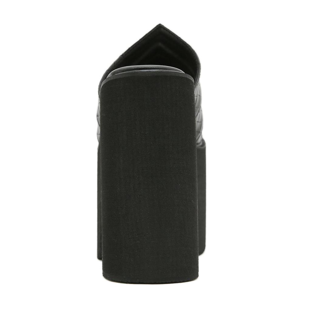 Gdgydh Black Platform Sandals for Women Wedge Heels Fashionable Strappy Back Open Toe Summer High Heel Sandals Slip-On Outdoor