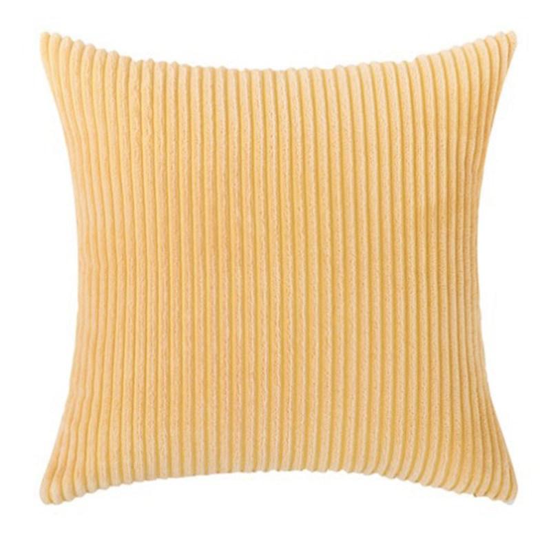 Square Cushion Case Sofa Cover Corduroy Winter Pillow Plush Velvet Home Decor