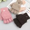 1 Pair Soft Women Fashion Hand Wrist Warmer Winter Mittens Fingerless Glove