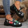 2024 Hot Sale Shoes for Women Slip On Women's Pumps Autumn Round Toe Mixed Colors Metal Decoration Platform Fashion Loafers