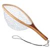 Orurudo Fishing Tackle Wooden Landing Net for Mountain Pipe and Fly Fishing Rubber Qb510002b02n0 Stream, Fishing, (Silicone Net/M Size)