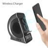 Wireless Charging Bluetooth Speaker With Digital Screen Display Alarm Clock FM Radio Mobile Phone Stand Charging Multifunctional Music Player