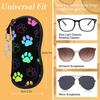 Portable Zipper Soft Glasses Case with Carabiner Sunglasses Case Zipper Eyeglass Pouch Glasses Protective Shell Bag