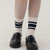 SPNK Mid-length Striped Socks_White