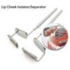 Dental Lip Cheek Isolator Lip Cheek Separator Retractors Stainless Steel Lingual Separator Tongue Isolator with Mirror Reflector