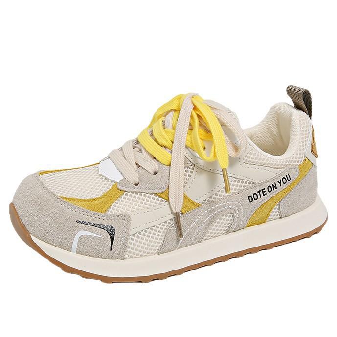 Versatile Summer Thin Forrest Gump Training Shoes Women's Thick-soled Breathable Mesh 2025 New Mesh Shoes Sports and Leisure Shoes