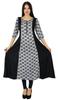 Classic Chic Long Rayon Dress Printed Kurta Kurti 3 4 Sleeve Indian Ethnic