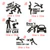 Creative Don't Touch My Car Car Sticker Decals - Funny Exterior Auto Decals for Car Window Accessories