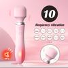 2 In 1 Heating Vibrator With 10 Frequency Vibrating AV Massage Stick for Women G Spot Clitoris Stimulator Sex Toys for Women