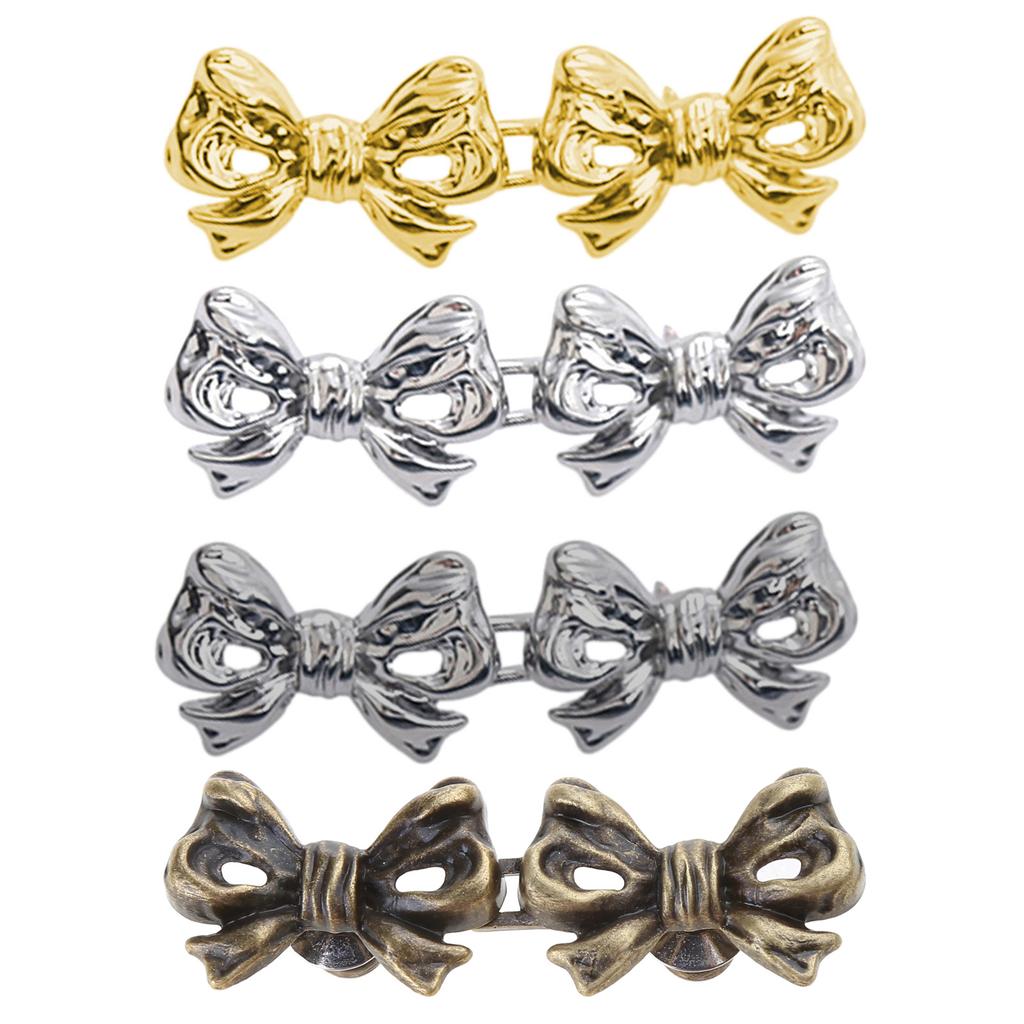 Bowknot Button Pins Jean Waist Buckles Detachable Pants Waist Tightener Jean Buttons Pins Adjustment Waist Buckles