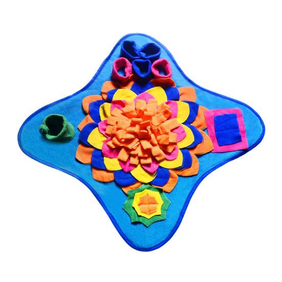 Pet Smelling Pad with Anti-Slip Bottom Advanced Foraging Sniffing Mat Bright Color Slow-Food Exercise Mat Multi-layer Pet Mat